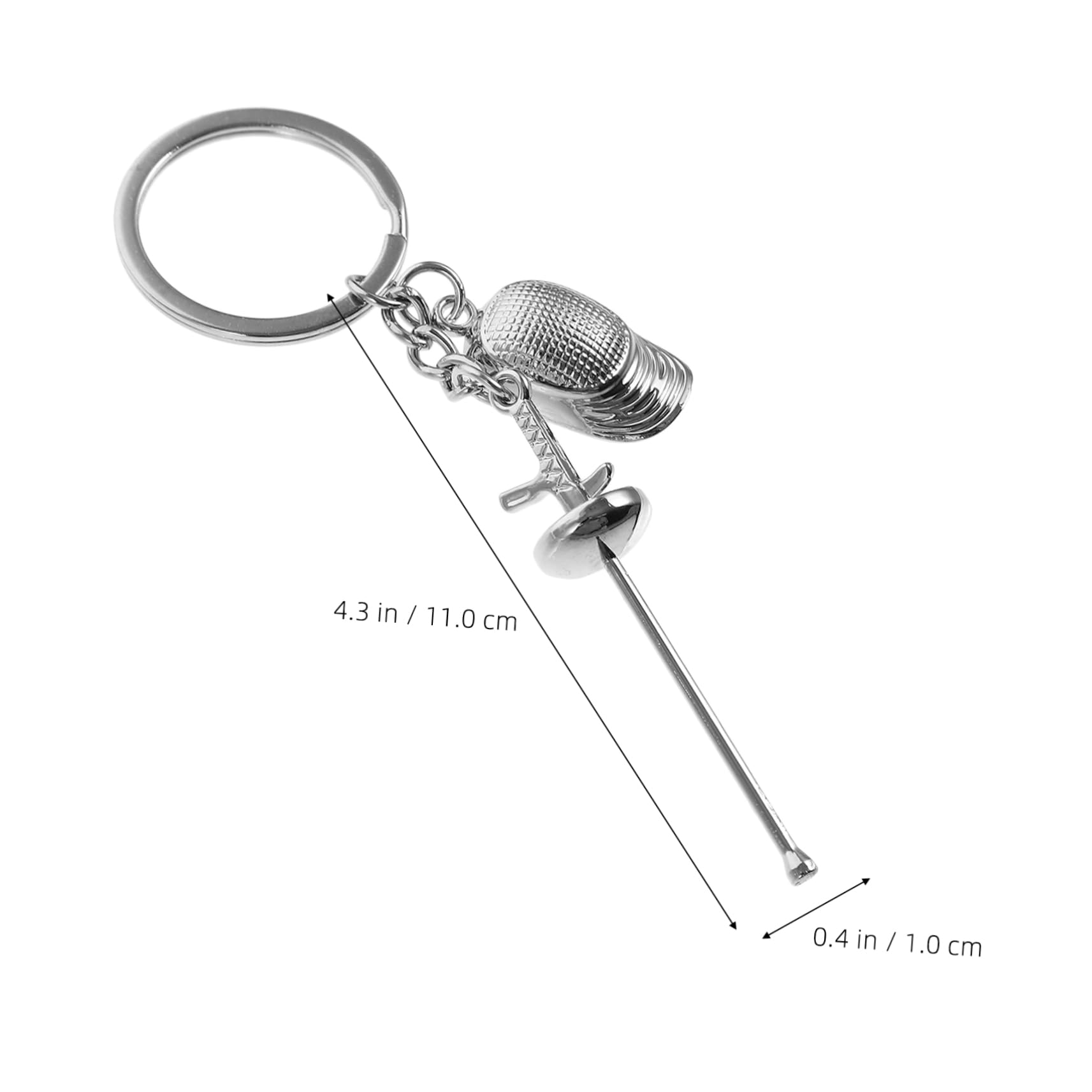 2pcs HANABASS Fencing Sword Keychain - Exquisite Detail, Multi-Purpose Accessory for Sports Fans, Gift & Collectible | Perfect for Fencing Enthusiasts, Keychain Decor, and Unique Gifts