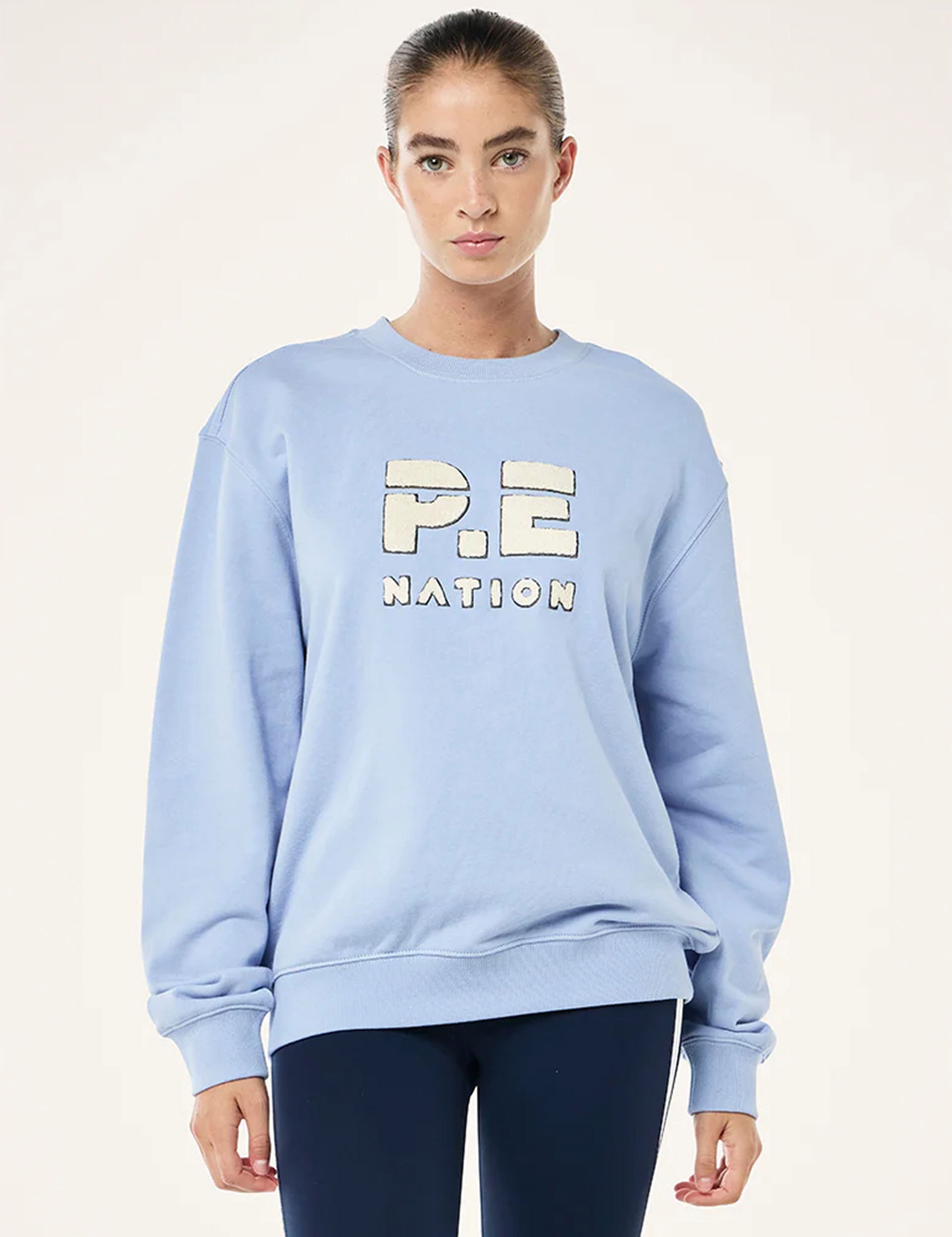 Cozy Boucle Sweatshirt for Women - Soft & Stylish Dusty Blue Pullover | Perfect for Casual Outings & Lounge Wear