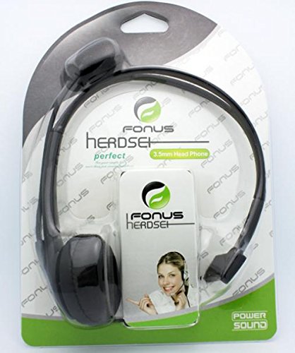 Wired Mono Headphone with Microphone - 3.5mm Single Earbud Headset, Over-The-Ear Design, Hands-Free Call Compatible with Kyocera DuraXV Extreme - Perfect for Construction, Warehouse & Outdoor Work