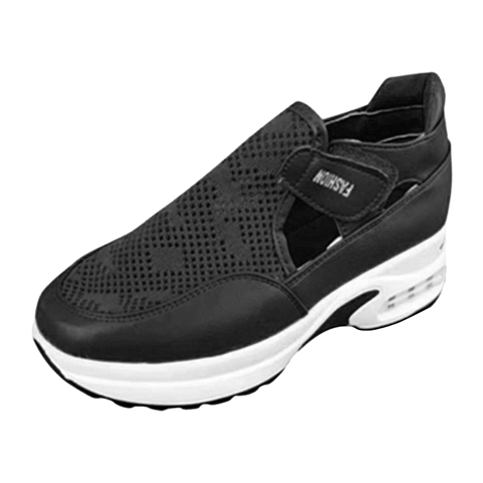 Breathable Women's Casual Sport Sneakers - 2022 New Spring Flat Woven Mesh Shoes with Velcro for Outdoor Walking & Summer Activities | Lightweight Canvas Athletic Shoes for Women | Perfect for Jogging, Gym, Travel & Daily Wear