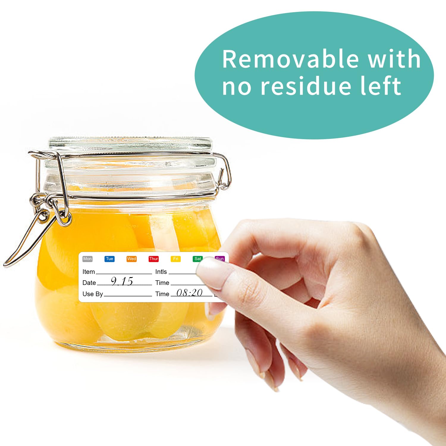 STARLIBOO 300pcs Removable Freezer Labels - 1x3 Inch Waterproof Food Storage Stickers for Freezer Bags & Containers - Oil Resistant, No Residue, Easy to Clean - Perfect for Meal Prep, Pantry Organization & Leftover Labeling
