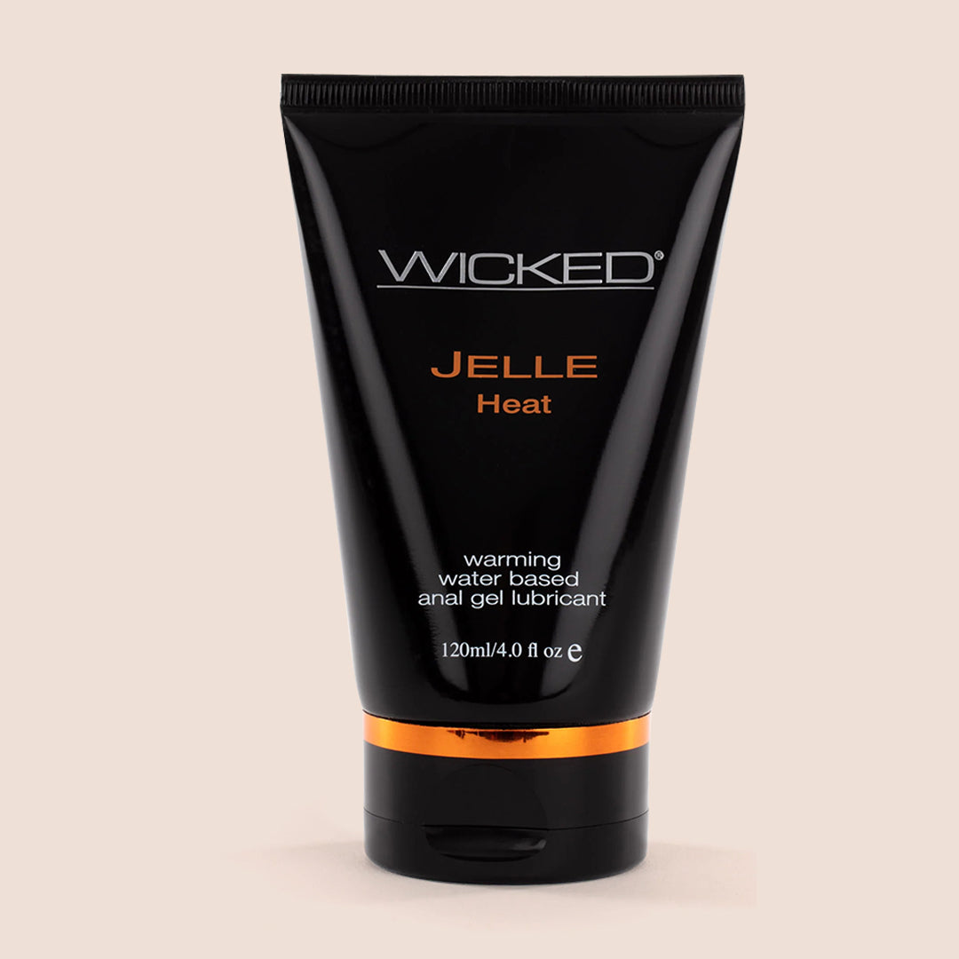 Wicked Jelle Heat Warming Lubricant - Extra Thick Water-Based Personal Lube for Couples & Sensual Massage - Long-Lasting Heat for Enhanced Intimacy & Pleasure
