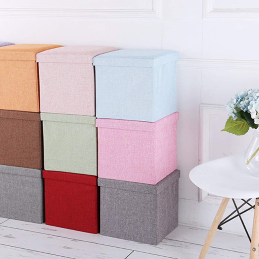 Foldable Fabric Foot Rest Stool with Storage - Portable Footstool for Home, Office & Travel - Organizer Cube for Sundries & Small Items - Perfect for Relaxing, Reading & Working
