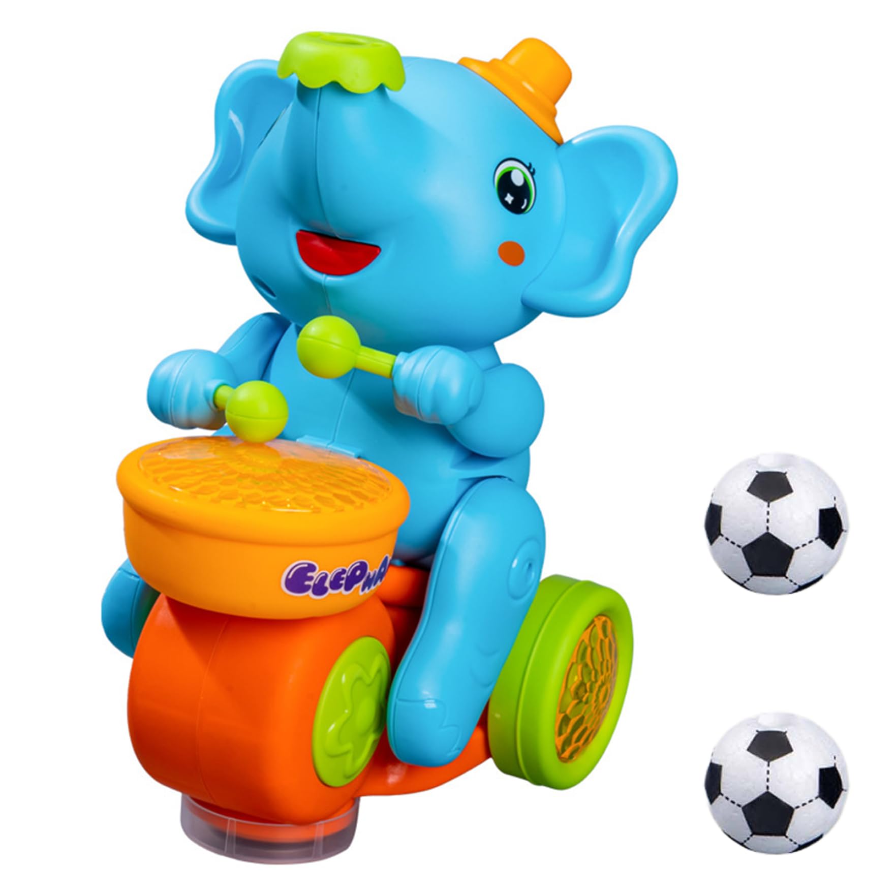 Electric Walking Elephant Toy with Drum, Floating Ball & LED Lights - Musical Baby Crawling Toy with Sounds for Ages 3+ | Educational Learning Toy for Toddlers | Perfect for Playtime, Birthday Gifts & Early Childhood Development