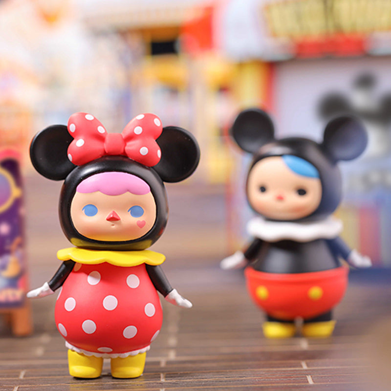 POP MART Pucky Mickey Family Series Blind Box Collectible Toy Figures - Disney Character Mystery Box for Home Decor, Office Display & Gift Giving