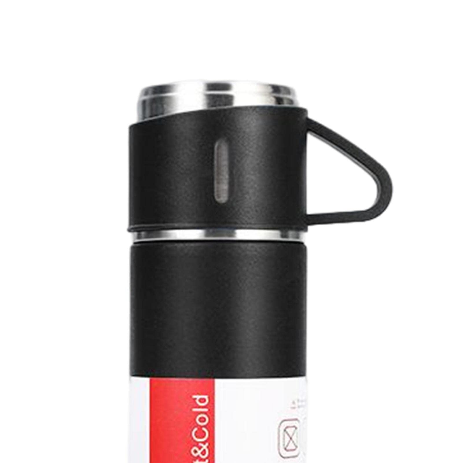 CALANDIS® 500ml Vacuum Insulated Stainless Steel Water Bottle - Leakproof Travel Coffee Thermos for Office, Gym & Outdoor Activities - Black
