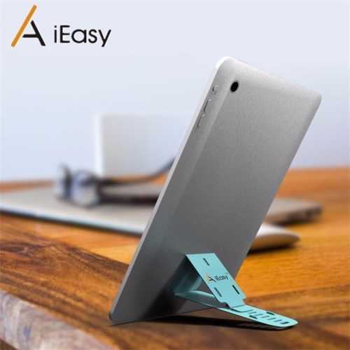 iEasy Universal Phone Stand - 2.4mm Ultra Thin, Multi-Angle Foldable Phone Holder for iPhone, Samsung, Xiaomi - Perfect for Desk, Bed, Car & Video Calls