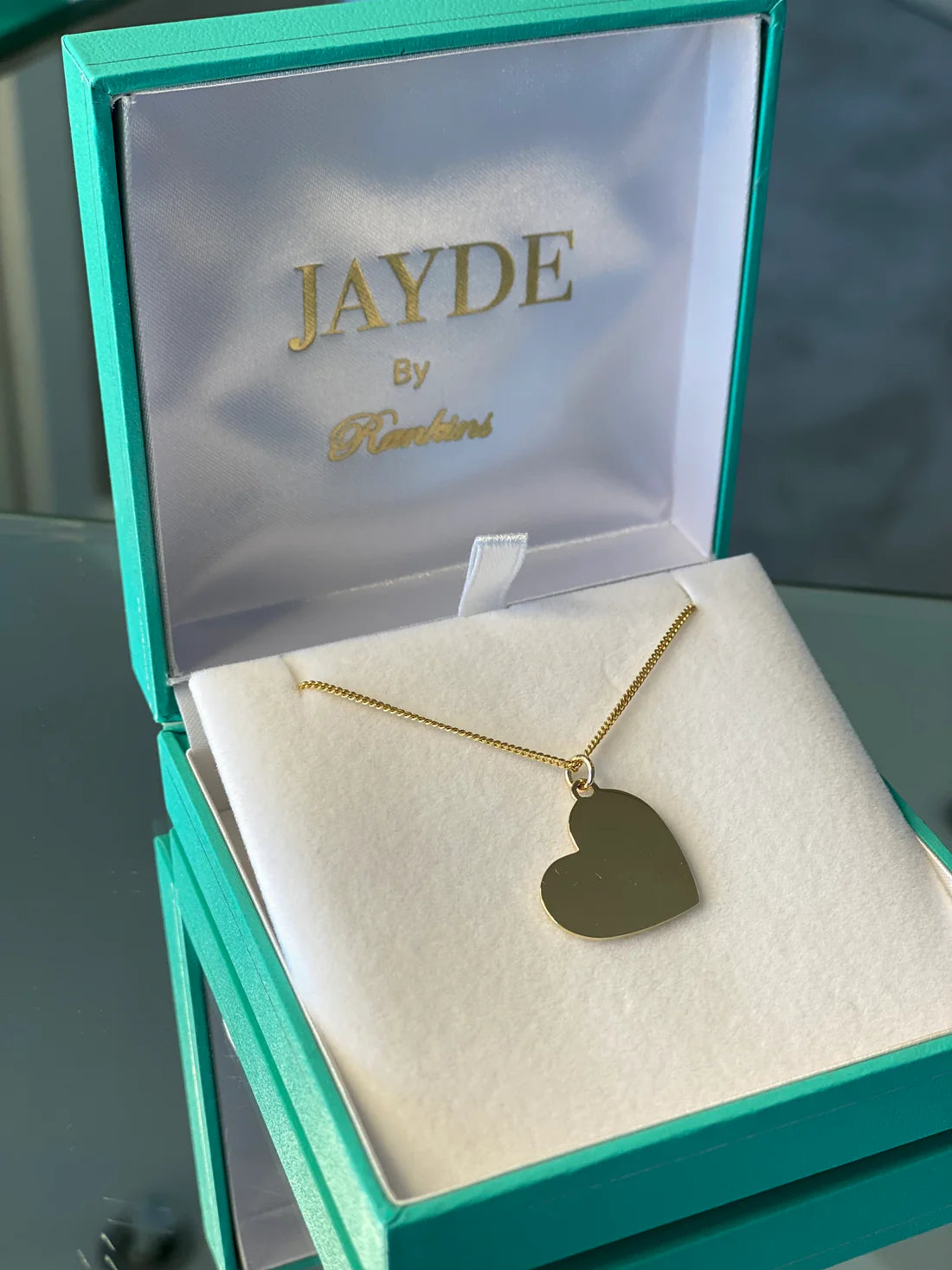 Jayde x Rankins My Heart Yellow Gold Pendant Necklace - Elegant 14K Gold Jewelry for Women, Perfect Gift for Valentine's Day, Anniversary & Special Occasions