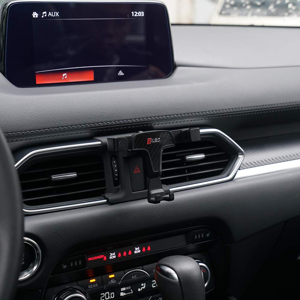 BEERTE Adjustable Air Vent Phone Mount for Mazda CX-5 2017-2025 | Universal Car Dashboard Cell Phone Holder | Carbon Fiber Gravity Phone Stand for All Smartphones (4-7 inches) | Perfect for GPS Navigation & Hands-Free Driving