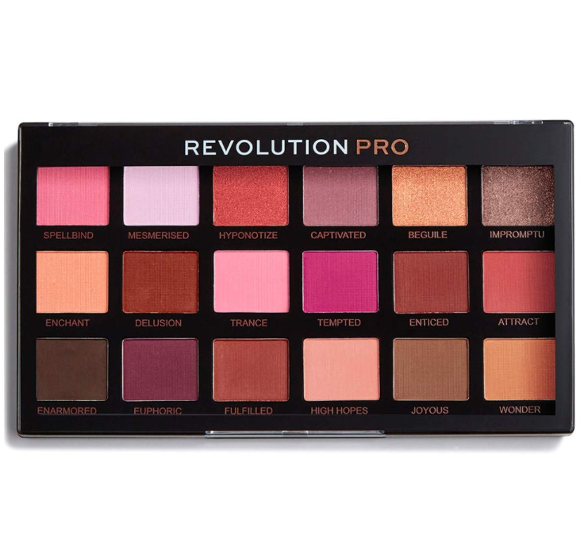 Revolution PRO Regeneration Entranced Eye Shadow Palette - 18 Highly Pigmented Shades (0.8g Each) | Long Lasting Makeup for Day & Night Looks | Perfect for Professional Makeup Artists & Beginners
