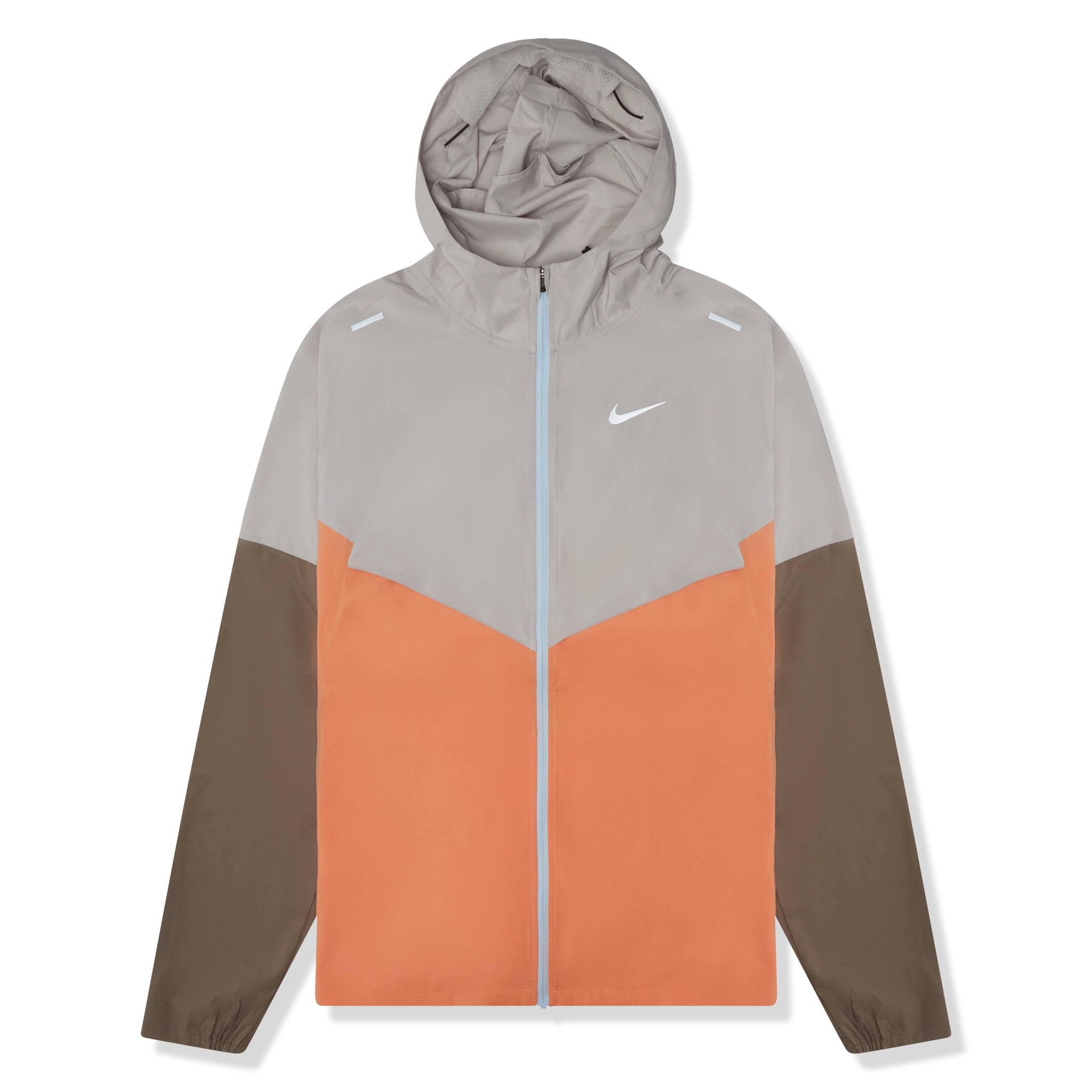 Nike Repel Packable Windrunner Jacket - Waterproof & Lightweight Orange Brown Hooded Raincoat for Men & Women | Perfect for Hiking, Running & Outdoor Adventures