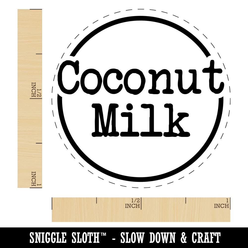 1 Inch Self-Inking Rubber Stamp with Black Ink - Coconut Milk Design for Crafting, Planners & DIY Projects | Perfect for Scrapbooking, Journaling & Office Use