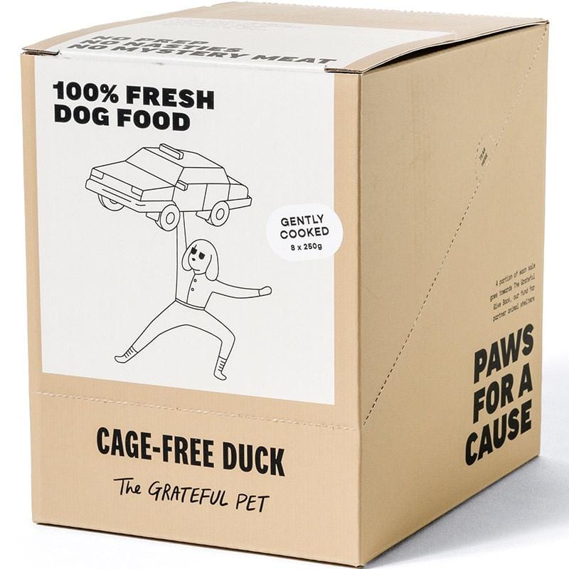 Premium Gently Cooked Cage-Free Duck Frozen Dog Food - 2kg | Grain-Free, High-Protein, All-Natural | Ideal for Sensitive Stomachs & Allergy Relief