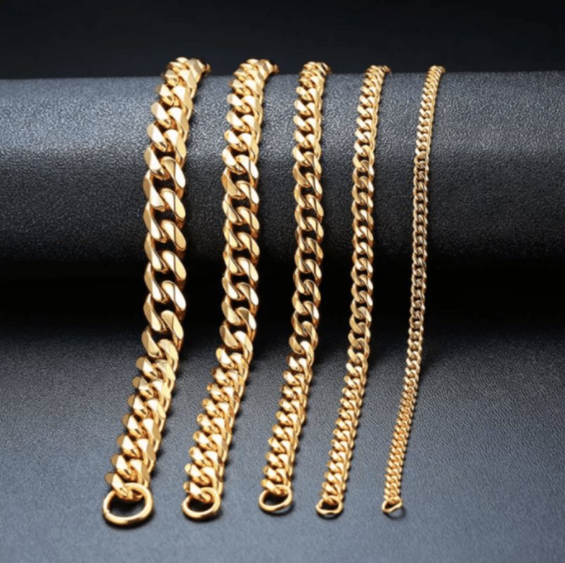 5mm Cuban Link Gold Chain Bracelet for Men - 14K Solid Gold Hip Hop Jewelry - Perfect for Gifts, Parties & Everyday Wear