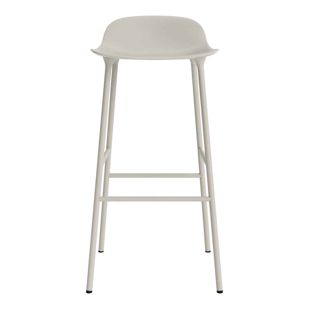 Modern Metal Bar Stools with Form Design - Adjustable Height Counter Stools for Kitchen, Dining & Home Bar - Industrial Style Seating for Restaurants & Cafes