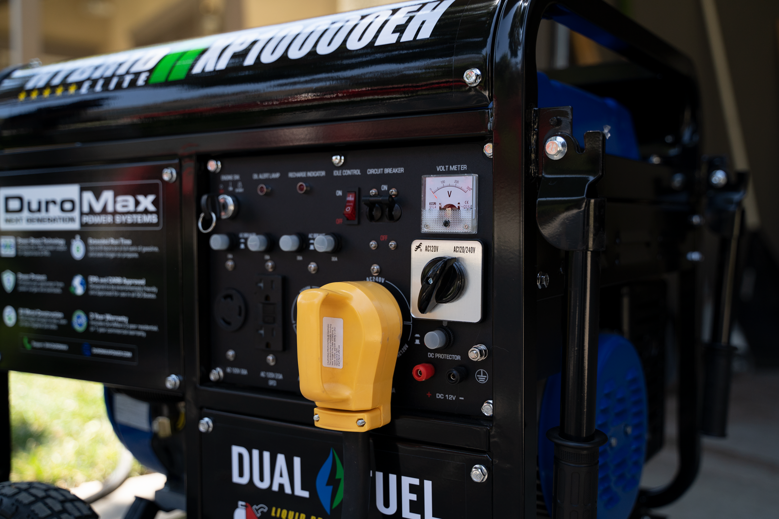 10,000 Watt Dual Fuel Portable Generator - Gas & Propane Powered - Reliable Backup Power for Home, Camping & Emergencies