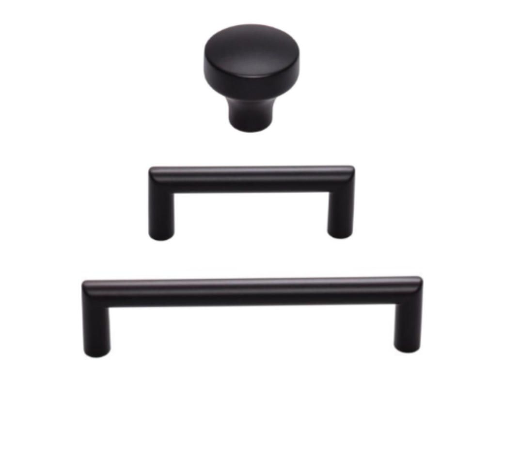 Matte Black Cabinet Drawer Pulls and Knobs - Modern Kitchen & Bathroom Hardware for Drawers and Cabinets - Durable Matte Finish for Home & Office Furniture