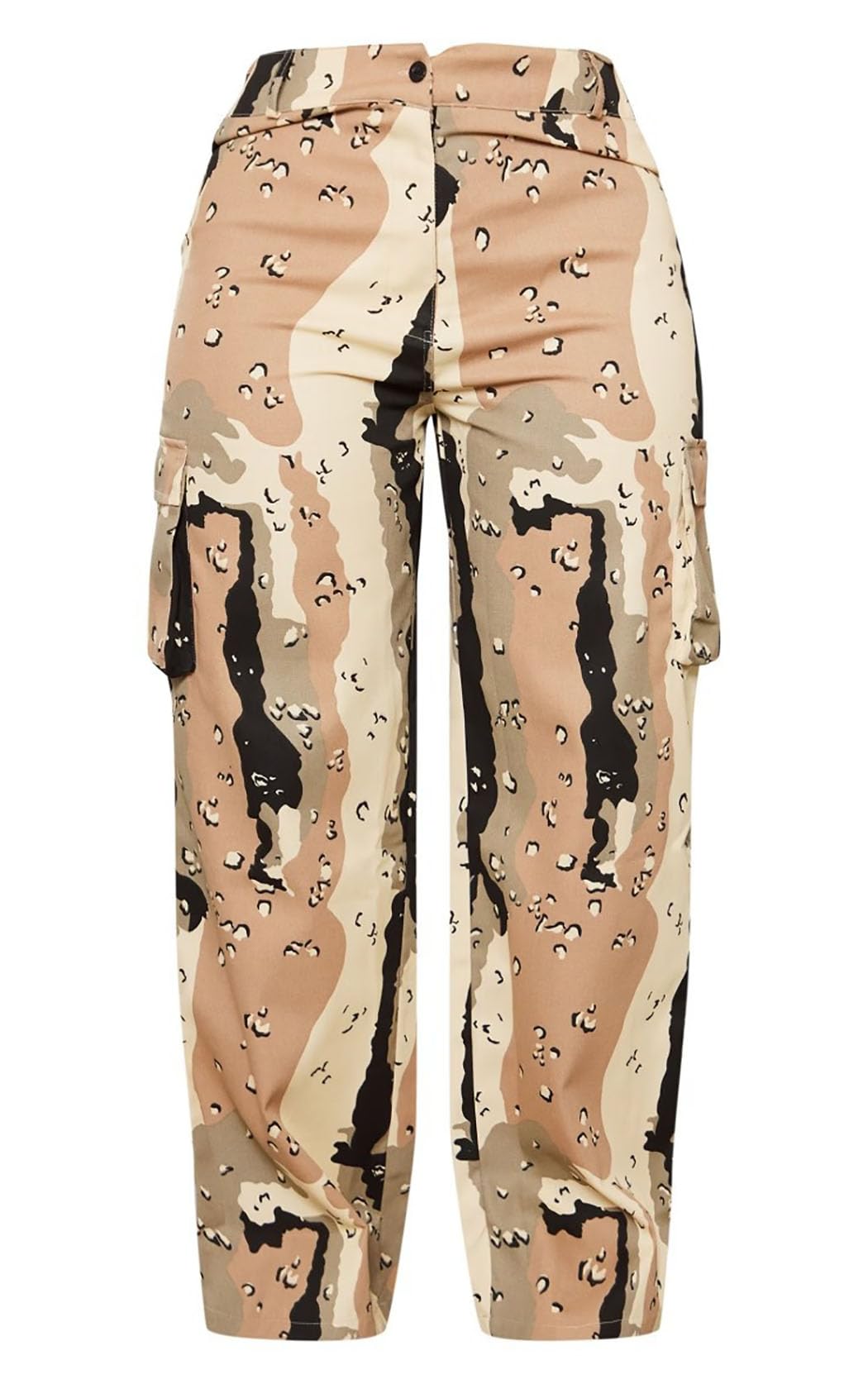 Women's High Waist Camo Cargo Pants - Army Fatigue Joggers with Baggy Wide Leg Design | Camouflage Sweatpants for Casual Wear, Outdoor Adventures & Street Fashion