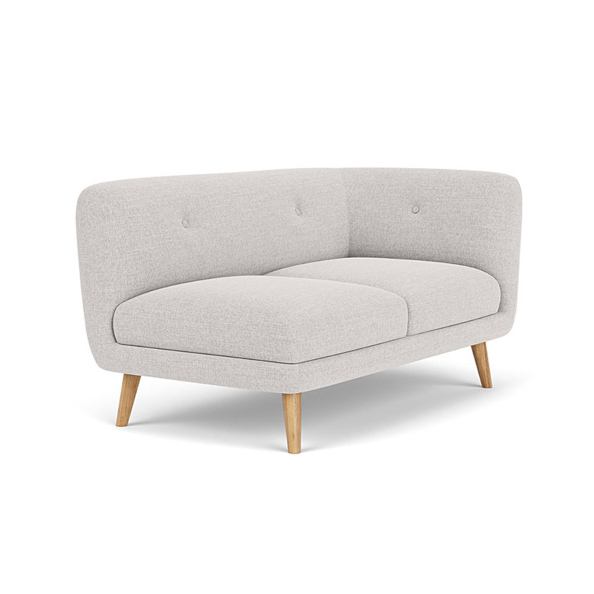 Alfred Fabric Right 2 Seater Modular Sofa - Modern Sectional Couch for Living Room, Lounge & Small Spaces | Comfortable & Stylish Home Furniture