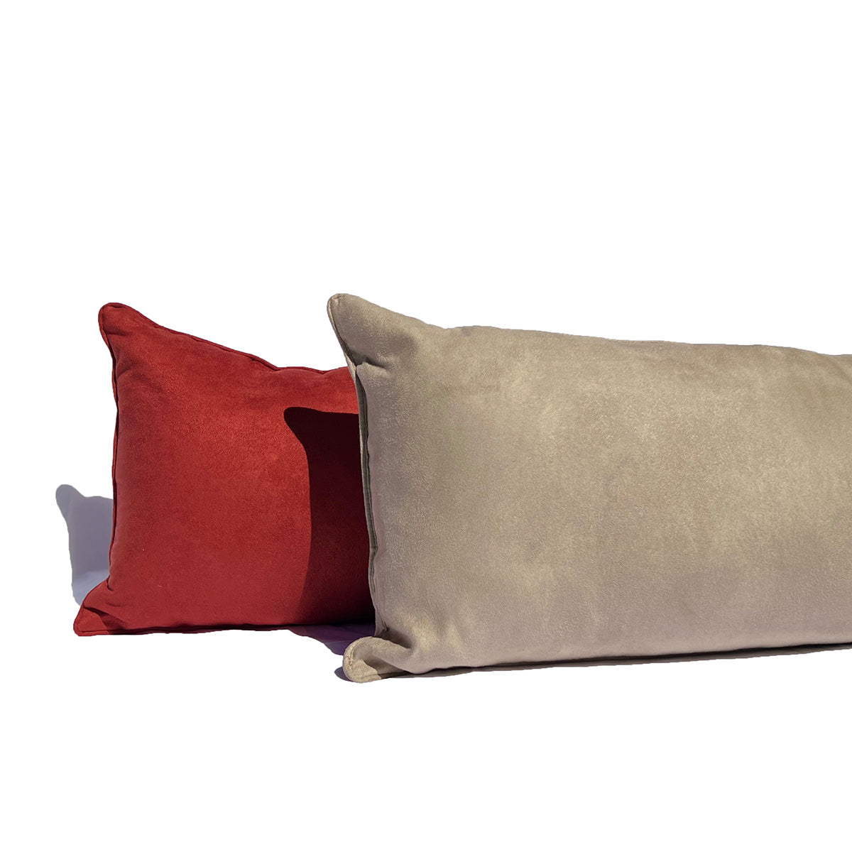 Luxury Faux Suede Decorative Throw Pillows & Bolster Cushions - Soft Velvet Accent Pillows for Sofa, Bed, Couch - Home Decor Living Room & Bedroom Accessories