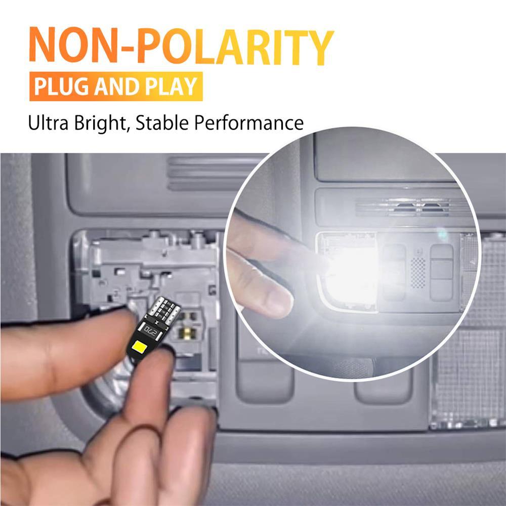 194 LED Bulbs - Super Bright White Interior Car Lights for Dome, Map, License Plate - Energy Efficient Replacement Bulbs for Enhanced Night Visibility (Perfect for Sedans, SUVs, Trucks)