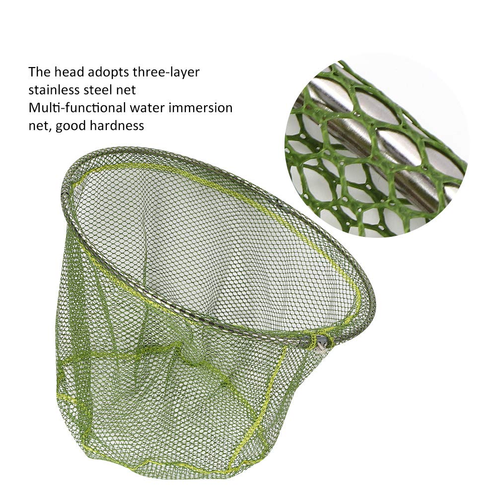 Portable Telescopic Fishing Net for Trout & Carp - Lightweight Foldable Triangle Net for Fly Fishing, Sea & Course - Perfect for Outdoor Fishing Trips & Travel