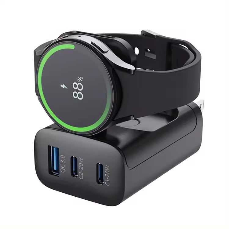 Samsung 43W 4-in-1 Fast Charger for Galaxy Watch, S23, Earbuds & Phones - Travel & Home Use