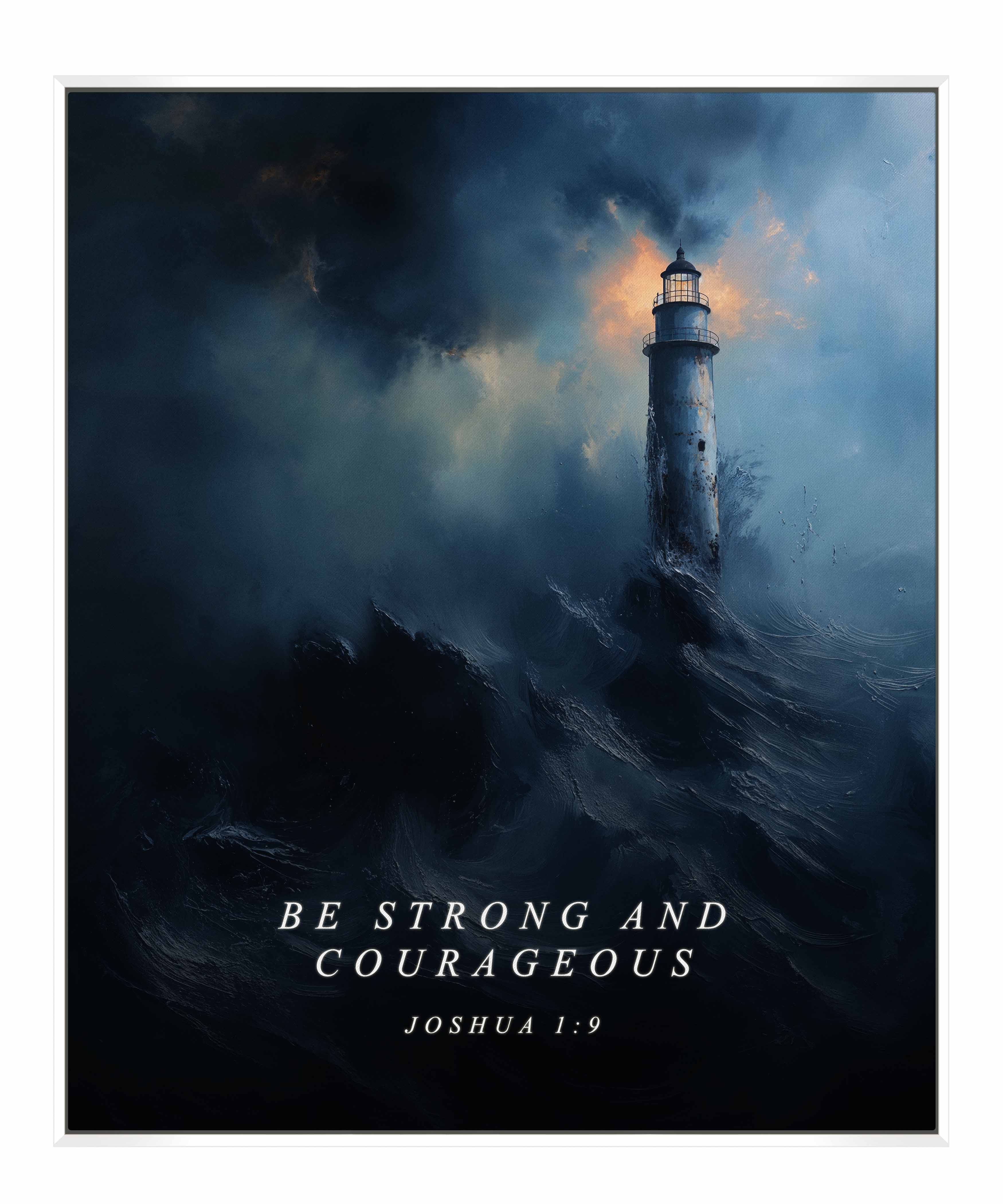 Joshua 1:9 Inspirational Bible Verse Gallery Wrapped Canvas - Perfect for Home Decor, Office Wall Art & Christian Gift Ideas