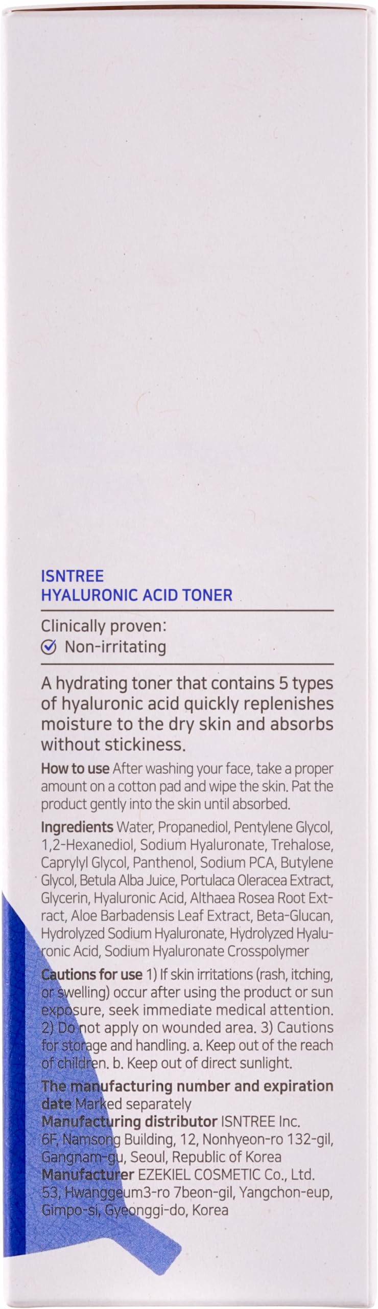 ISNTREE Hyaluronic Acid Toner 200ml (6.76 fl oz) - Hydrating Facial Toner for Dry, Oily & Sensitive Skin | Lightweight, Soothing Formula with Hyaluronic Acid | Refreshing Daily Skincare Routine | Perfect for Morning & Night Use