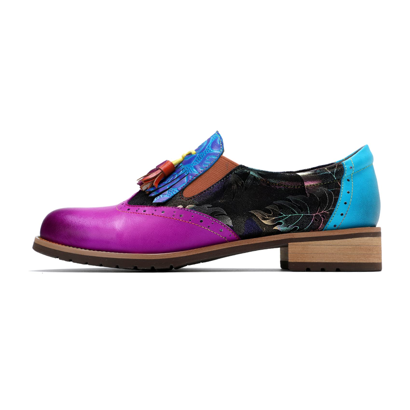 Women's Leather Loafers - Casual Oxford Driving Shoes for Women | Comfortable Slip-On Shoes for Work, Travel & Everyday Wear
