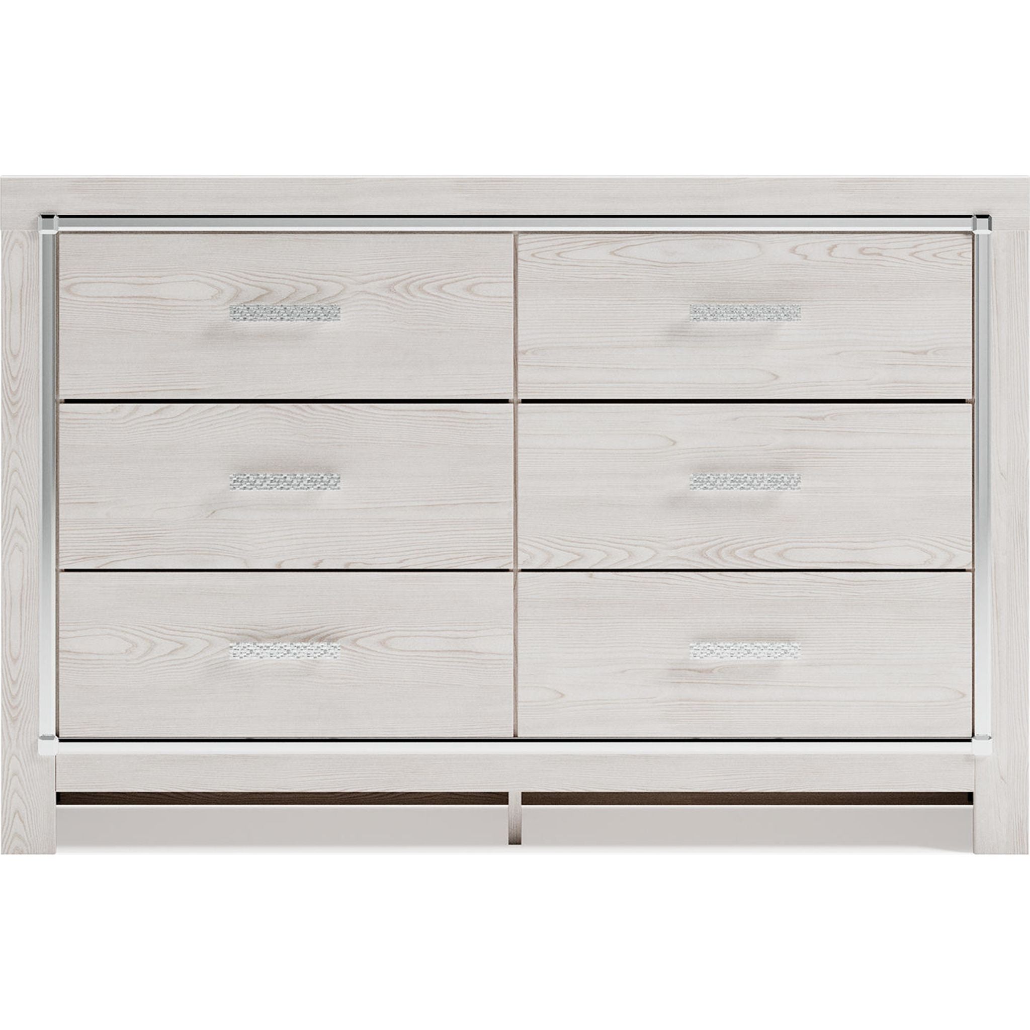 Altyra White Dresser - Modern 6-Drawer Chest for Bedroom, Living Room & Office Storage | Solid Wood Furniture with Smooth Gliding Drawers
