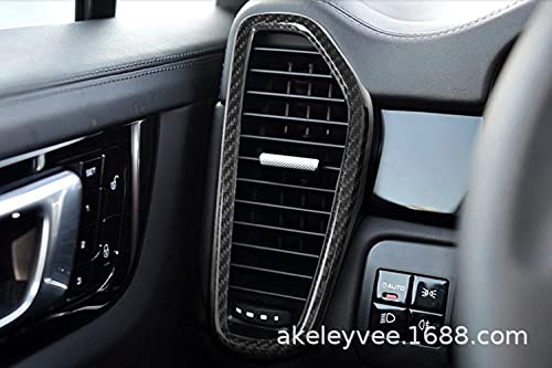 Premium Real Carbon Fiber Air Condition Vent Cover Trim for Porsche Cayenne 2018-2021 | Interior Upgrade & Luxury Car Accessories | Perfect for Daily Driving & Car Shows