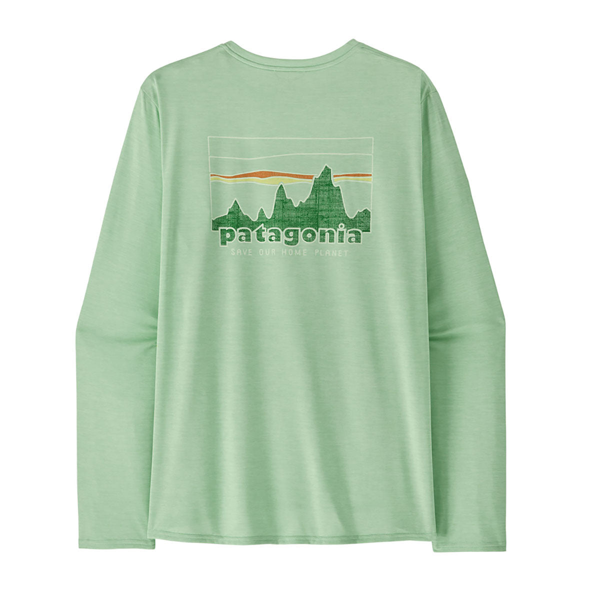 Men's Long Sleeve Capilene Cool Daily Graphic T-Shirt - Moisture Wicking & Breathable for Hiking, Travel & Outdoor Activities