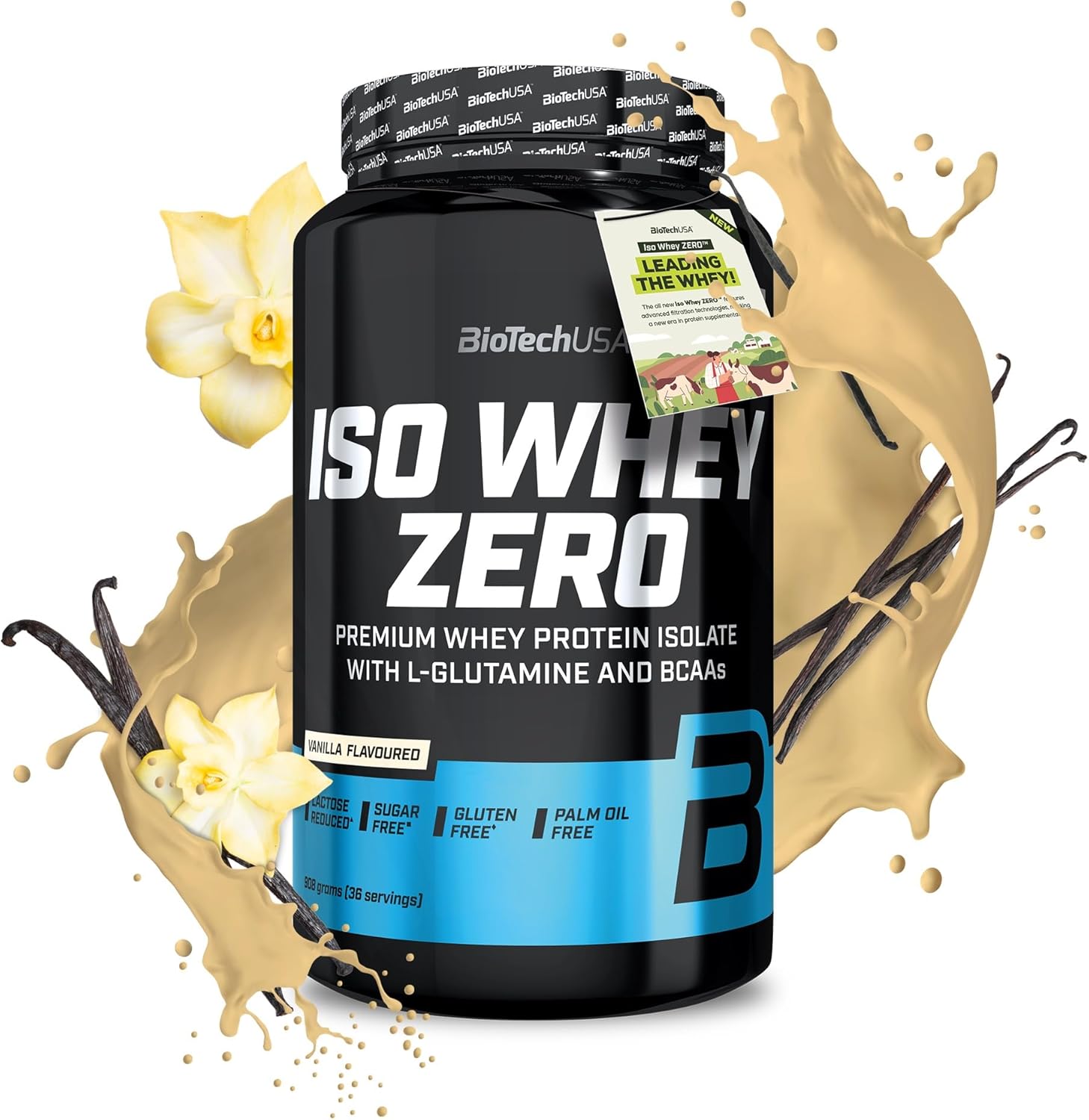 BioTechUSA Iso Whey Zero 908g - Premium Zero Carb Whey Protein Powder for Muscle Recovery & Growth - Ideal for Post-Workout, Gym & Fitness Enthusiasts