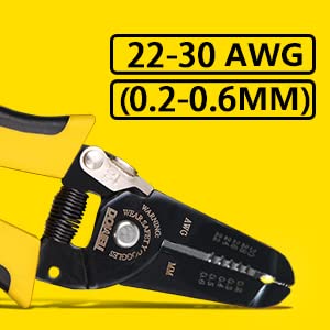Professional DOWELL 22-30 AWG Wire Stripper Tool - Multi-Function Wire Cutter & Stripping Tool with Ergonomic Handle for Electrical Work, DIY Projects, and Home Repairs