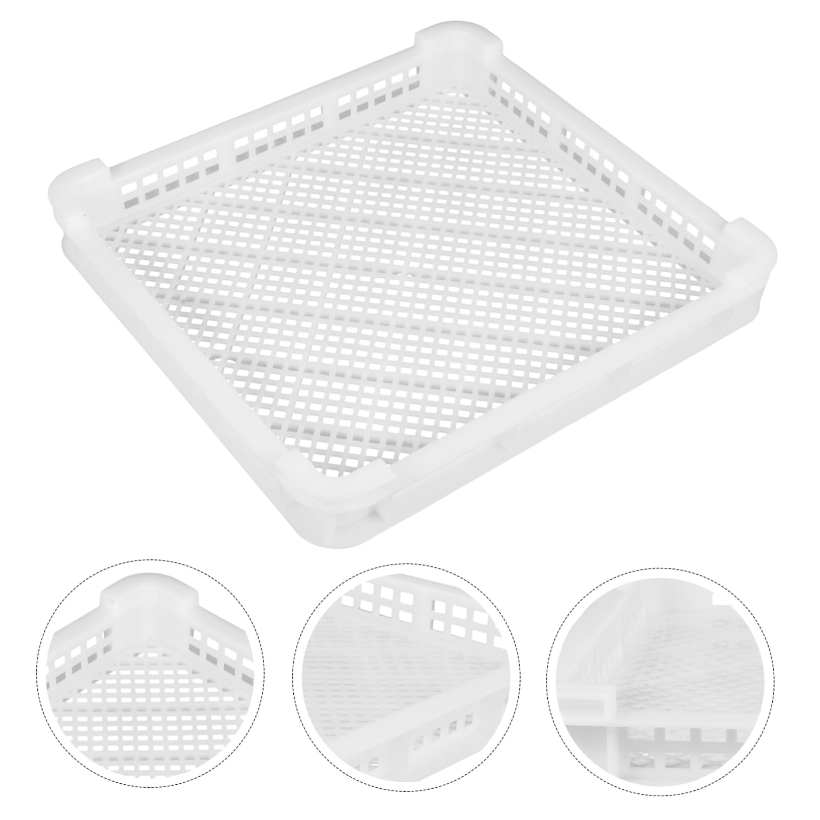 Yardwe 1-Piece Freezer Basket - White Plastic Drying Tray for Vegetables, Seafood & Pantry Storage | Fridge Organizer, Food Freezing Tray & Refrigerator Storage Solution | Perfect for Meal Prep, Freezer Organization & Kitchen Storage