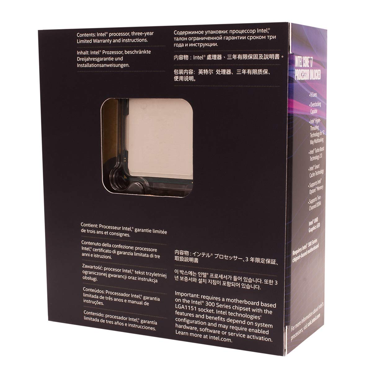 Intel Core i7-8700K 6-Core 4.7GHz Turbo Unlocked Desktop Processor - LGA1151 Socket, 95W TDP - Perfect for Gaming, Streaming & Content Creation PCs