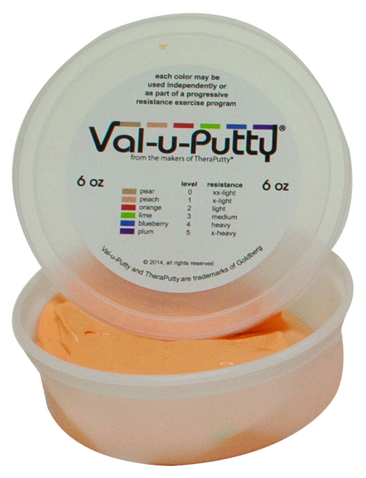 10-3931 Therapeutic Exercise Putty for Hand Therapy - 6 oz, Peach Color | Improve Grip Strength & Rehabilitation for Arthritis, Stroke Recovery & Occupational Therapy