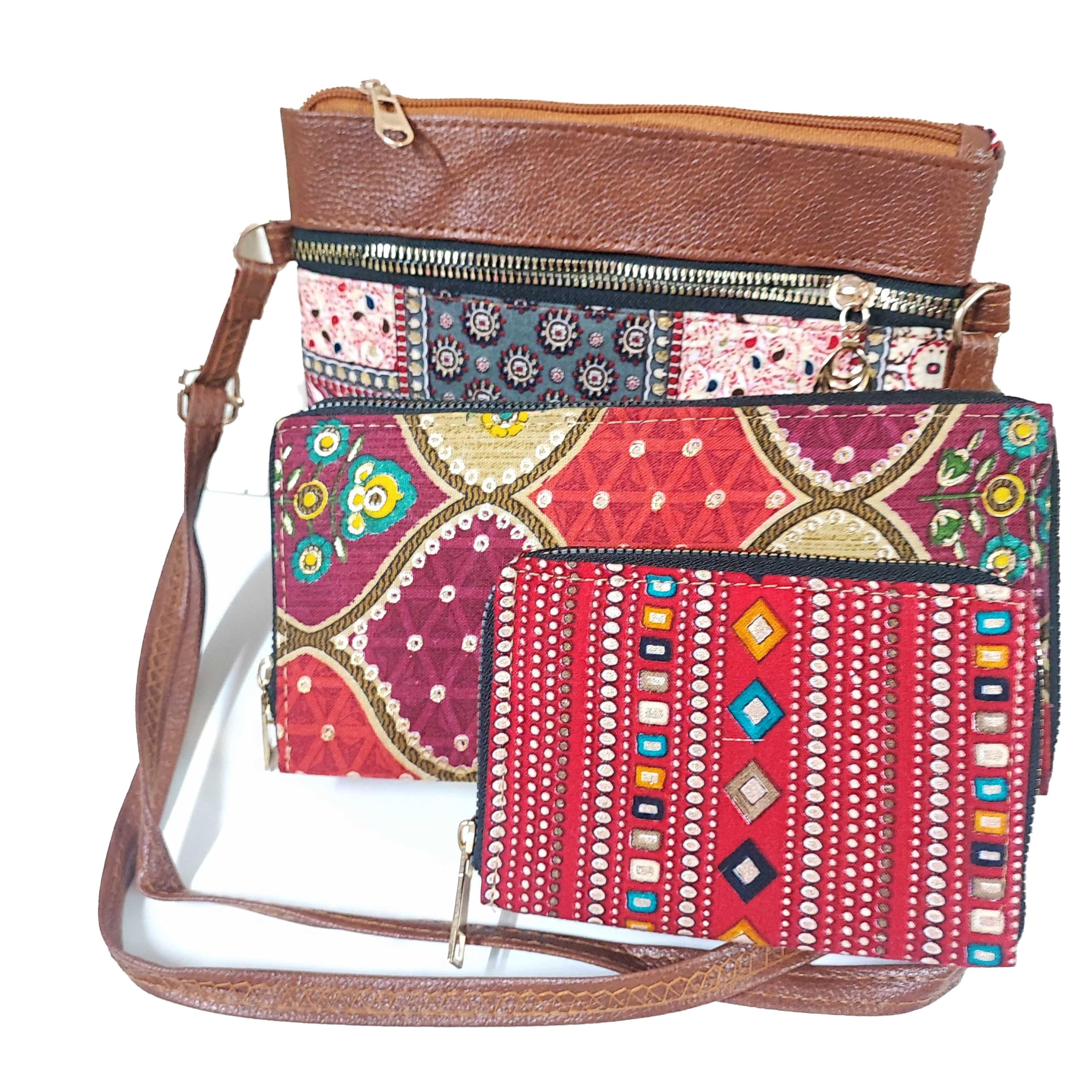 Women's Stylish Canvas Sling Bag Combo - 3-Piece Set for School, Travel & Daily Use