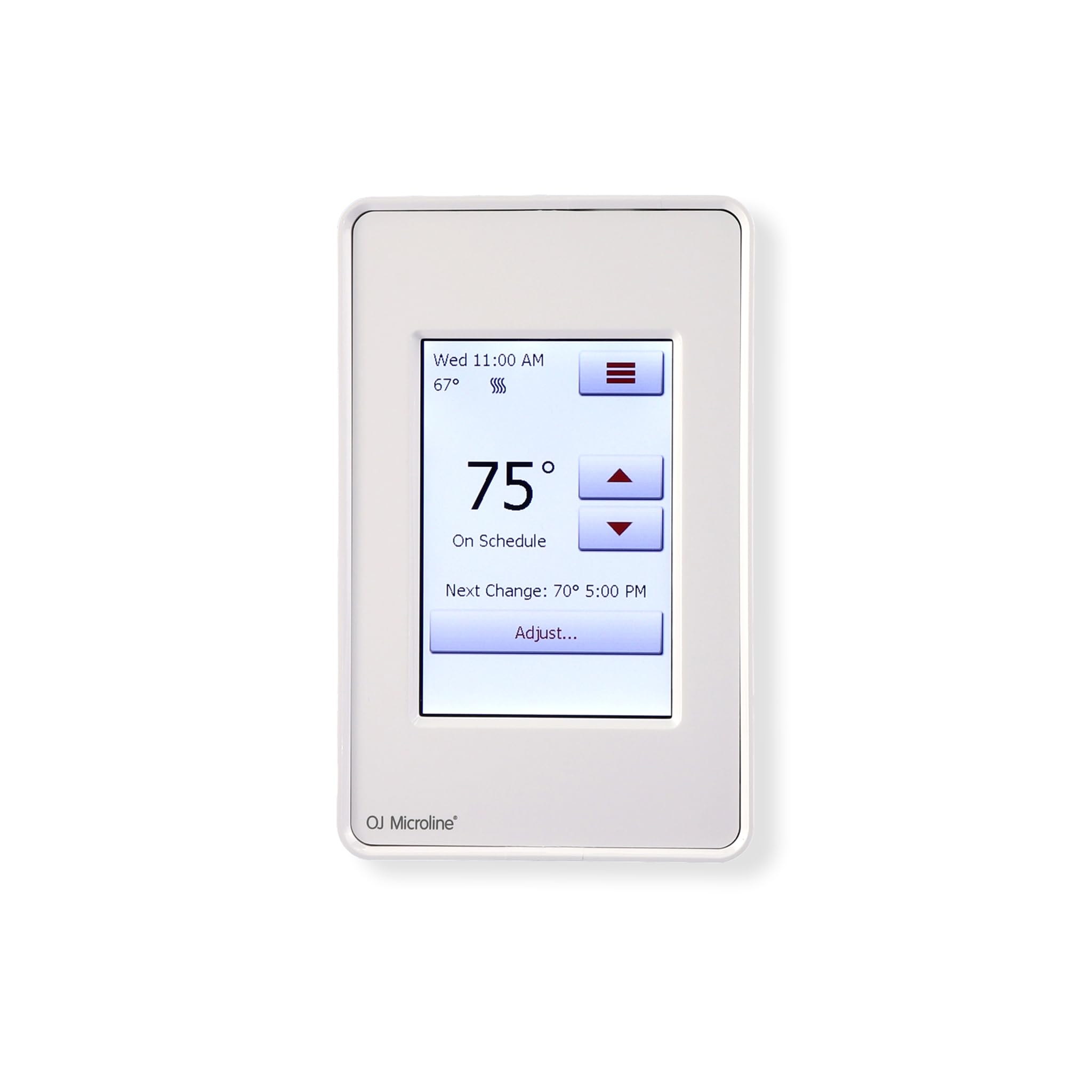 OJ Microline UDG4-4999 Touch Screen Programmable Thermostat with Built-in GFCI - Dual Voltage & Dual Sensing Smart Thermostat for Radiant Floor Heating Systems - Includes Floor Sensor - Perfect for Home & Office Heating Control