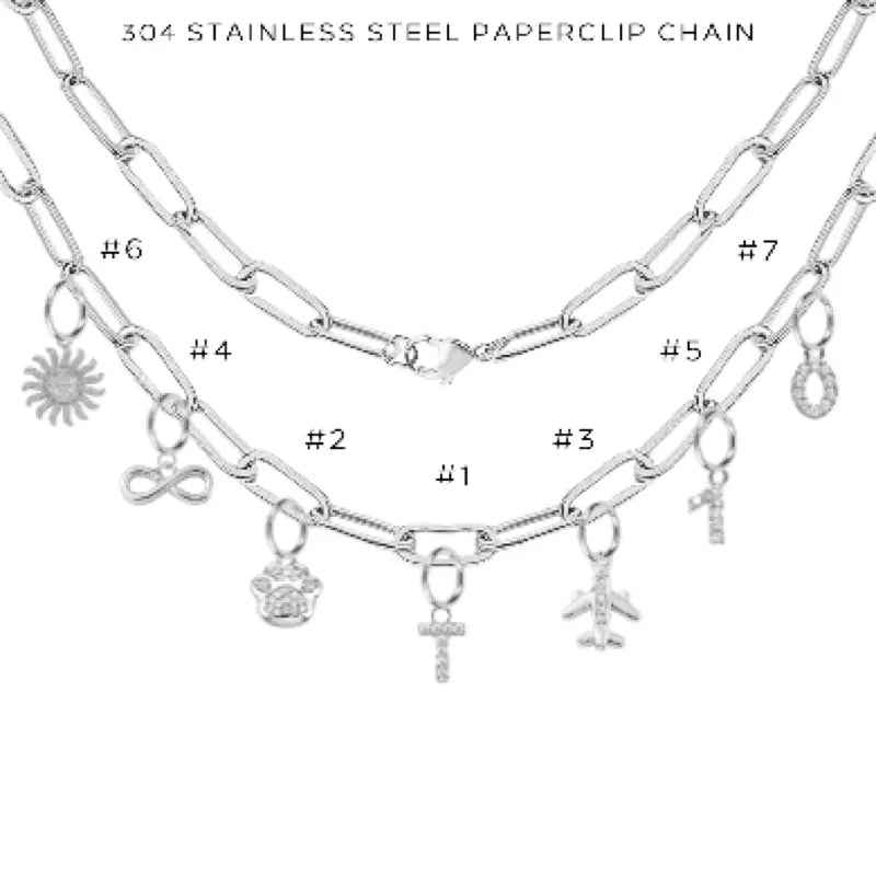 Charm Necklace with Assorted Charms - Elegant Layering Jewelry for Women | Perfect for Everyday Wear, Gift Giving & Special Occasions