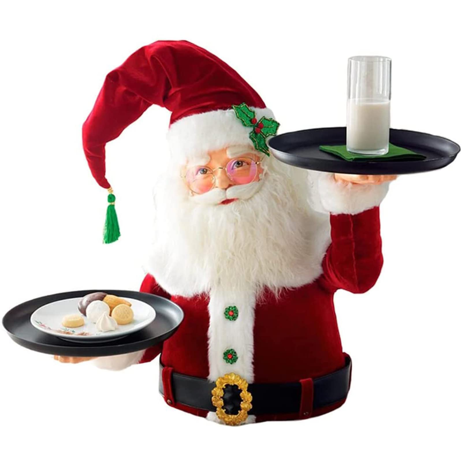 BFYDOAA Christmas Tray Holder - 3-Tier Snowman Snack & Dessert Stand with Plates | Holiday Party Serving Tray for Candy, Cookies & Treats | Perfect for Christmas Gatherings, Office Parties & Festive Decor