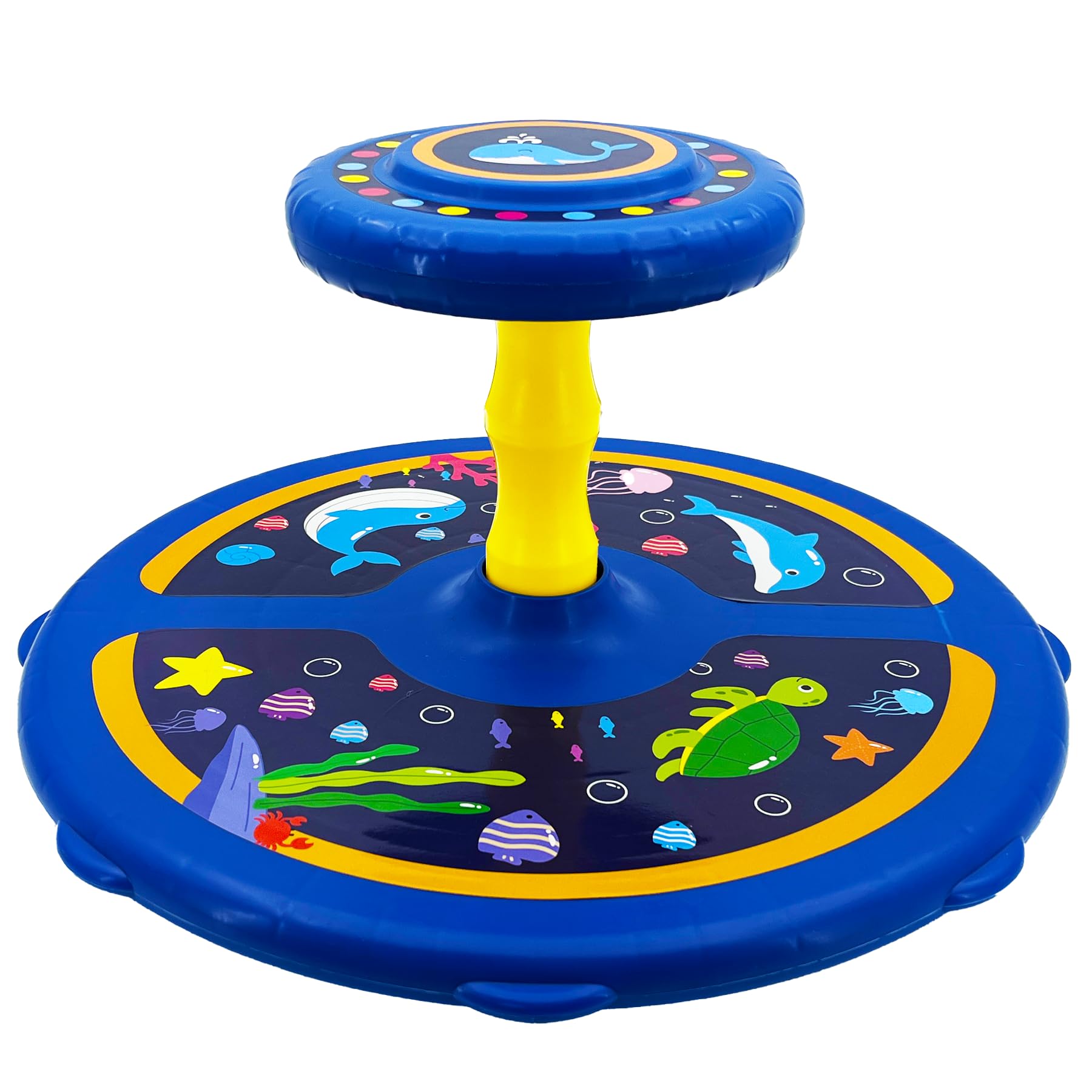 YOOOYOOO 360° Rotating Seat Toy for 1-4 Year Old Kids - Ocean Themed Toddler Activity Toy for Early Development | Perfect Birthday Gift & Children's Day Present for Boys & Girls | Fun Sitting & Spinning Play for Indoor & Outdoor Use