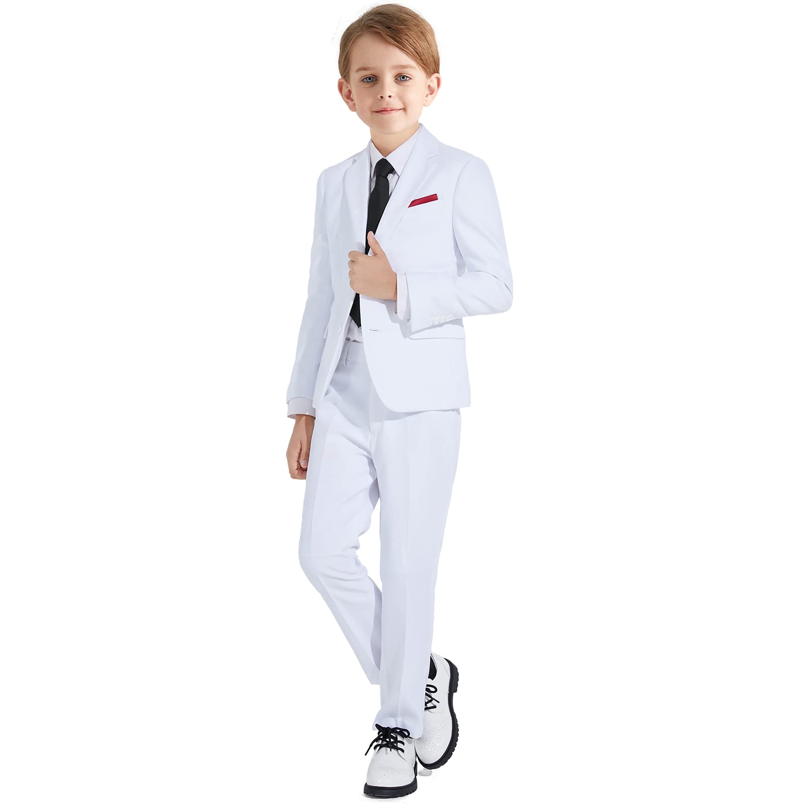 ELPA Boys Suit 5-Piece Formal Set for Big & Little Boys - Perfect for Weddings & Parties