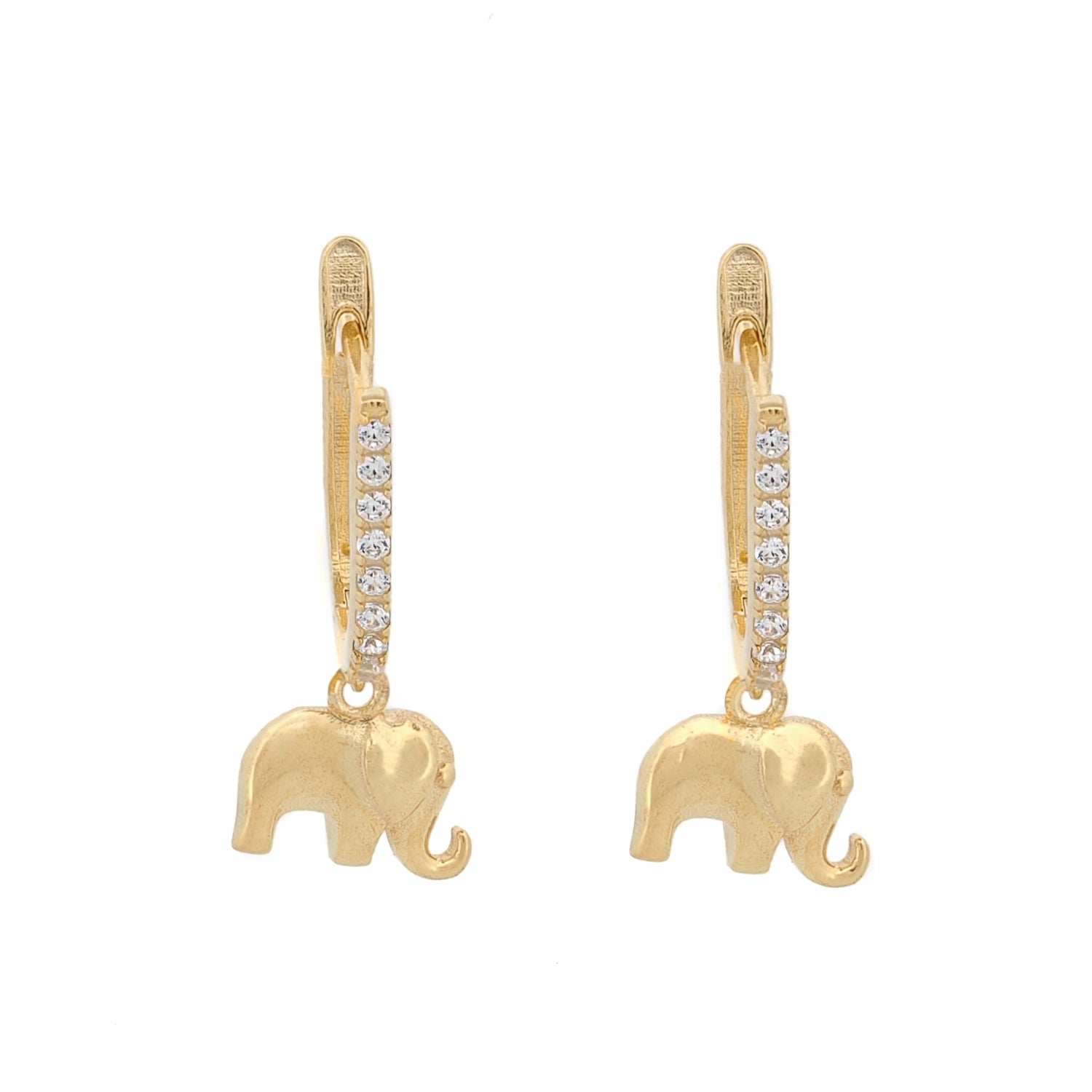 Elegant Gold Lucky Elephant Stud Earrings for Women - Perfect for Gifts, Parties & Everyday Wear