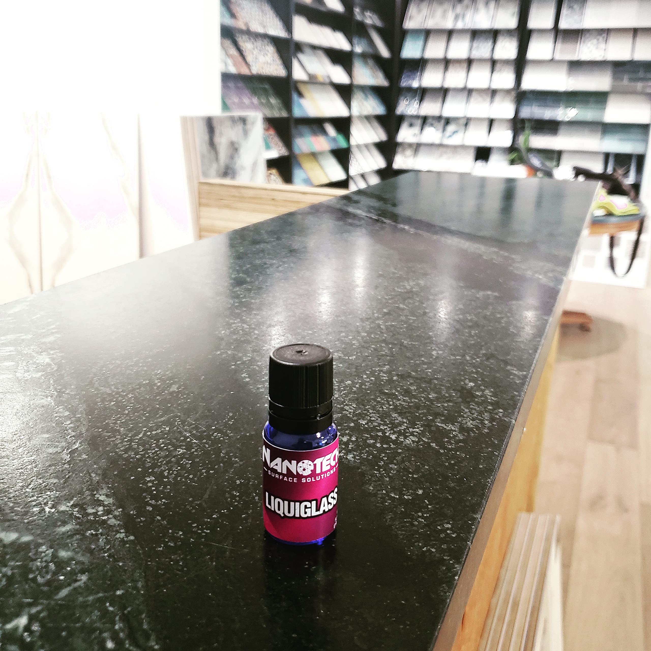 Nanotech SS Liquiglass Ceramic Coating - Advanced Stainproof Sealer for Polished, Honed & Leathered Natural Stone, Porcelain Countertops & Backsplashes - 1 Oz - Perfect for Kitchen, Bathroom & Outdoor Stone Surfaces Protection