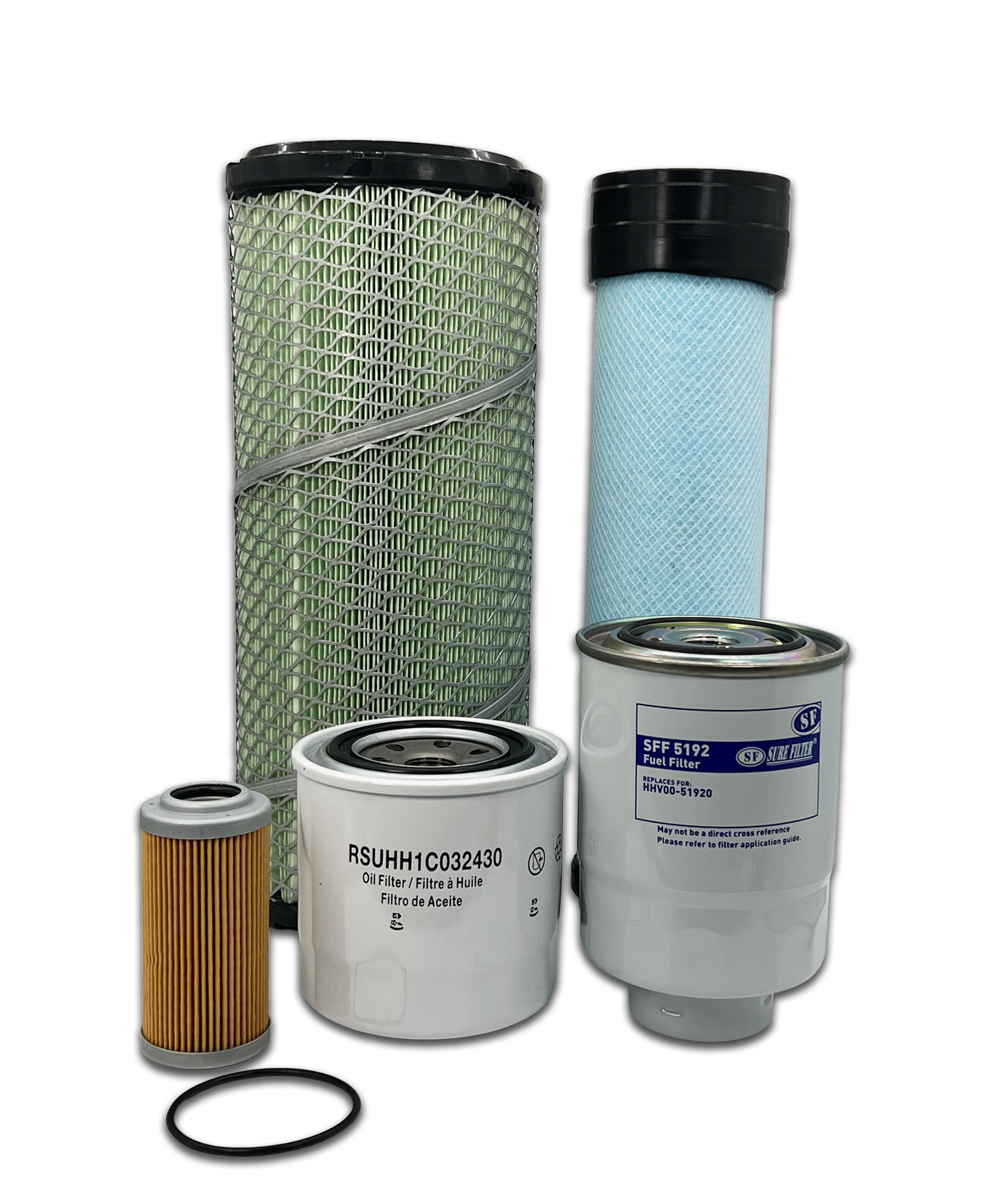 HERO® Maintenance Filter Kit for Kubota KX057-4 Excavator - Air, Oil & Hydraulic Filters Replacement Set - Perfect for Construction & Landscaping Projects