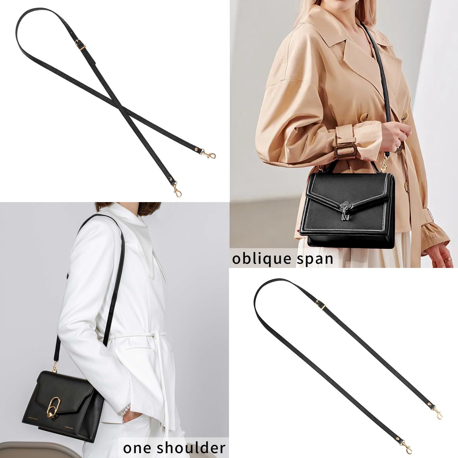 Genuine Leather Purse Strap Replacement - Adjustable Crossbody Handbag Shoulder Strap for Women | Perfect for Everyday Use, Travel & Fashion Accessories