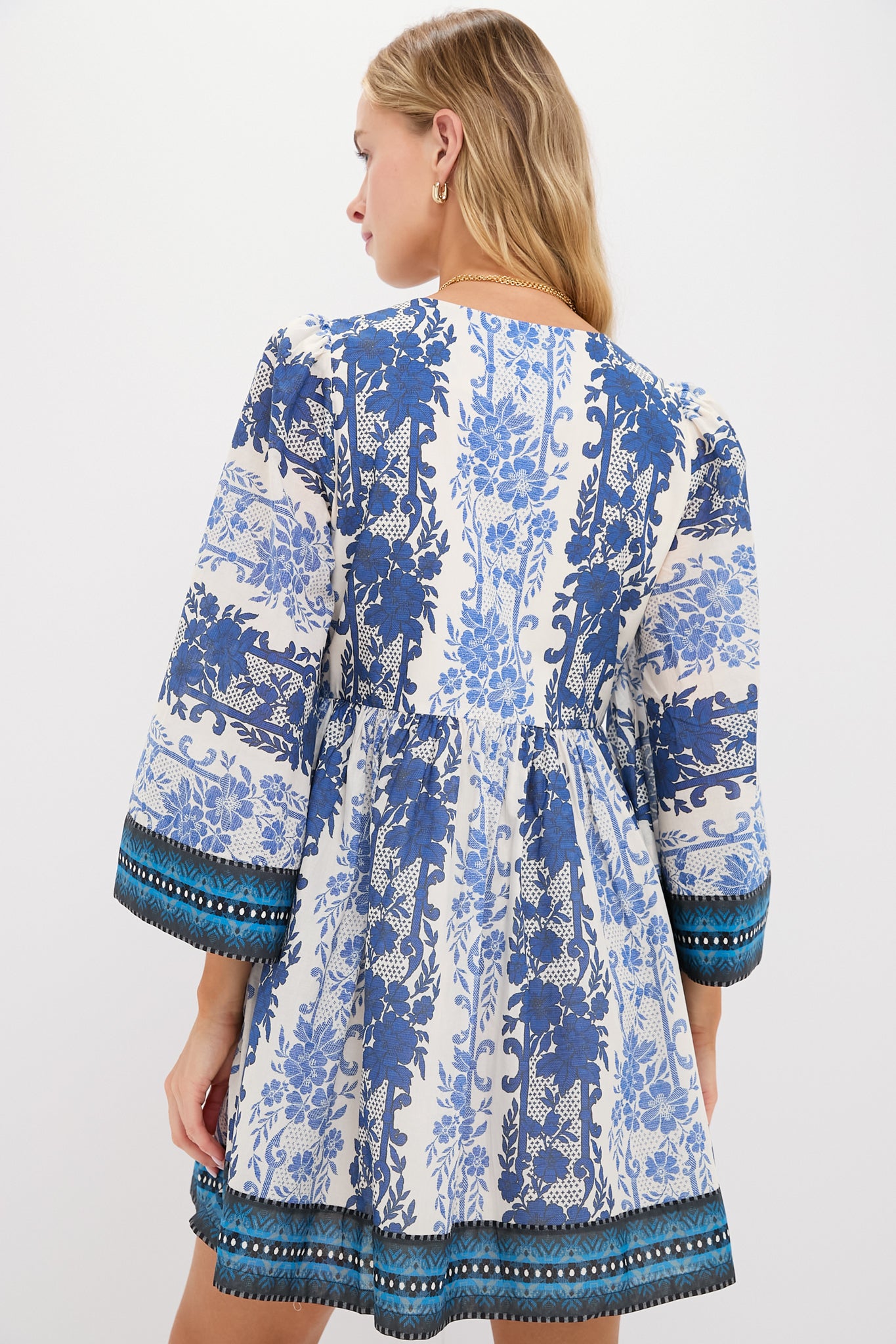 Bondi Blues Cotton Voile Izzie Dress - Lightweight Summer Maxi Dress for Women | Beach Cover Up, Boho Chic Outfit, Vacation Wear