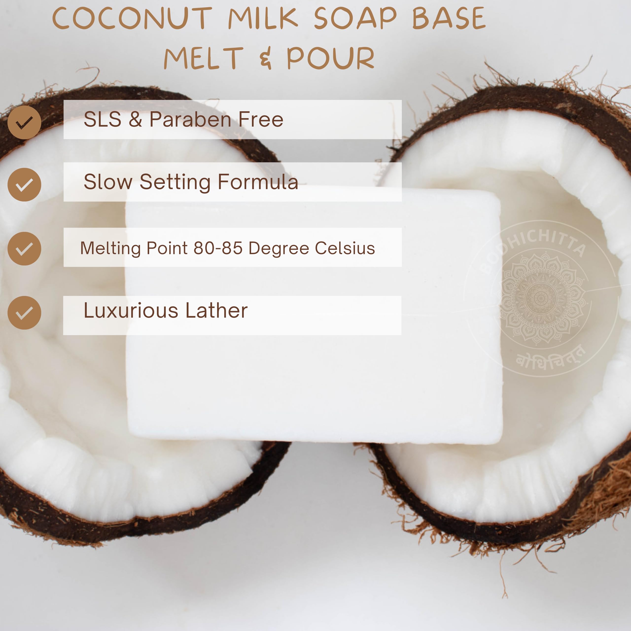 **100% Natural Glycerin Coconut Soap Base - Paraben & Sulfate Free for DIY Soap Making (1KG) | Moisturizing & Gentle for Sensitive Skin, Handmade Soap Crafting**